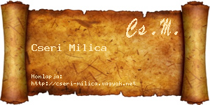 Cseri Milica névjegykártya